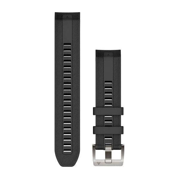 Óraszíj Garmin 22 mm fekete szilikon (QuickFit), MARQ (Gen 2) Okosórához
