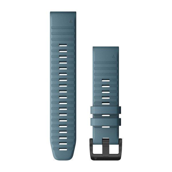 Óraszíj Garmin 22 mm tópart kék szilikon, fekete csat (QuickFit) Fenix 6
Okosórához