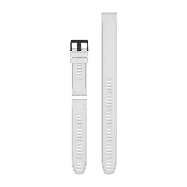 Óraszíj Garmin 26 mm fehér szilikon, fekete csat (QuickFit) Fenix 6X,
3részes Okosórához