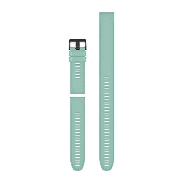 Óraszíj Garmin 26 mm fodormenta szilikon, fekete csat (QuickFit) Fenix 6X,
3részes, spearmint Okosórához