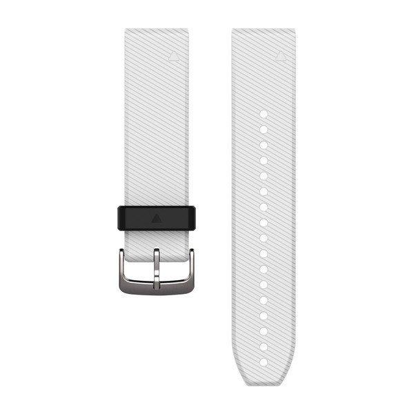 Óraszíj Garmin 22 mm fehér szilikon, ezüst csat (QuickFit) Fenix 5
Okosórához
