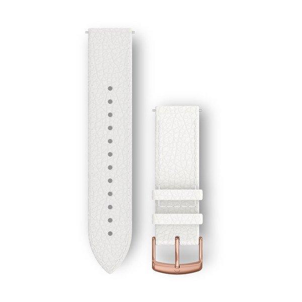 Óraszíj Garmin 20 mm fehér bőr, Rose Gold csat (Quick Release) Vivomove HR
Okosórához