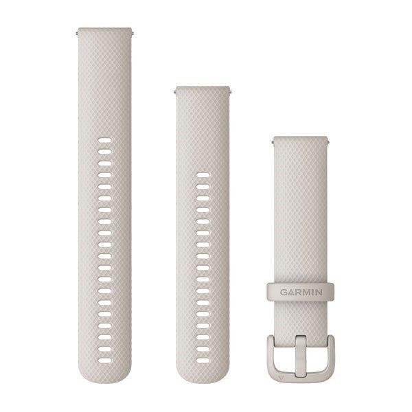 Óraszíj Garmin 20 mm világos homok szilikon, világos homok csat (Quick
Release) Okosórához
