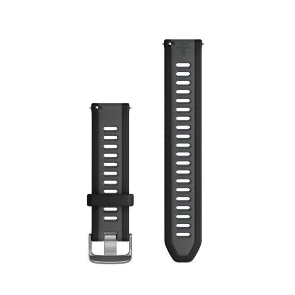 Óraszíj Garmin 20 mm. Fekete-szürke (Quick Release) Forerunner 165
Okosórához