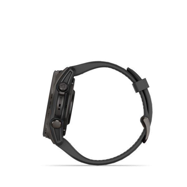 Garmin fenix 8 43mm AMOLED Sapphire, karbonszürke DLC titanium,
fekete/sötétszürke szilikon szíjjal (ED XD) Okosóra