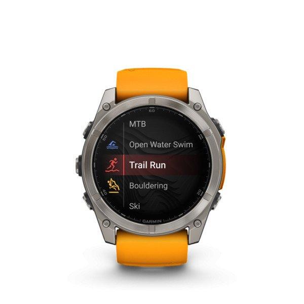 Garmin fenix 8 51mm AMOLED Sapphire, titanium, narancs/grafit szilikon szíjjal
(ED XD) Okosóra