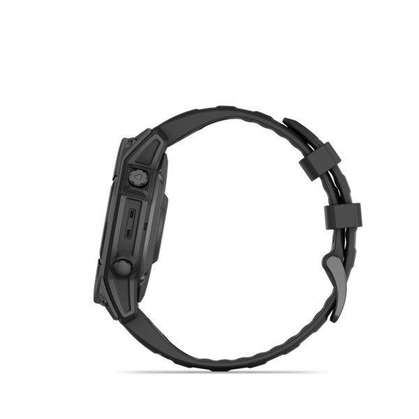 Garmin fenix E 47mm sötétszürke acél, fekete szilikon szíjjal (ED) Okosóra