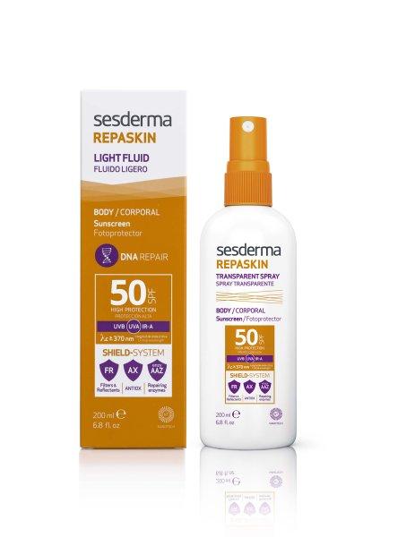 Sesderma Liposzóm Sunscreen Repaskin (Transparent Spray) SPF 50 200 ml