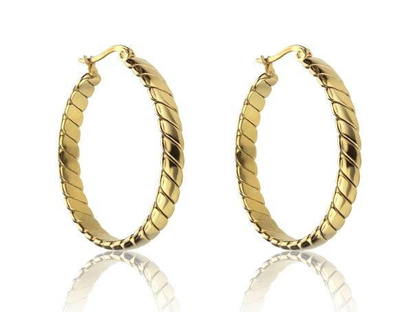 Marc Malone Elegáns karika fülbevaló Stella Gold Earrings
MCE23014G