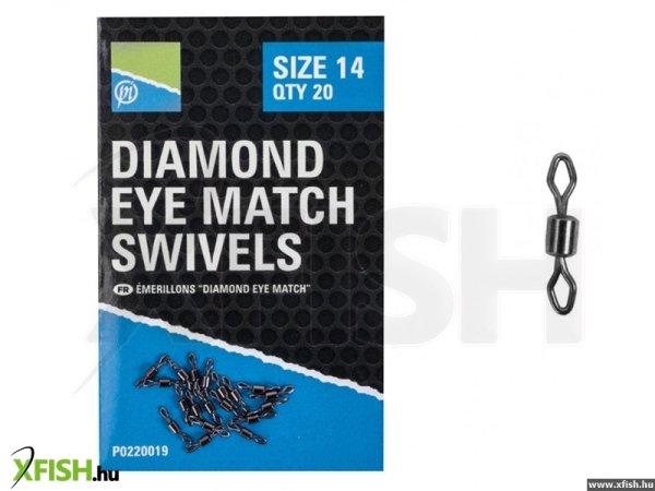 Preston Diamond Eye Match Swivels (P0220018) feeder forgó 12-es 20db/cs