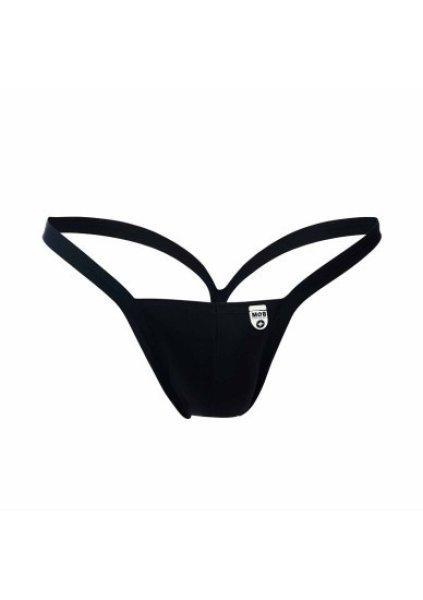 MOB Eroticwear Y Buns Thong Black S