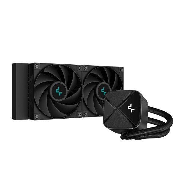 DeepCool CPU Water Cooler - LS520S Zero Dark (max 19dB; max. 145,86 m3/h;
2x12cm, A-RGB LED)