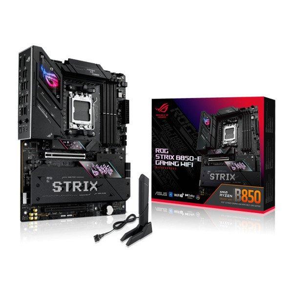 Asus Alaplap - AMD ROG STRIX B850-E GAMING WIFI AM5 (B850, ATX, 4xDDR5 8000+MHz,
4xSATA3, 5x M.2, HDMI+DP+USB4)