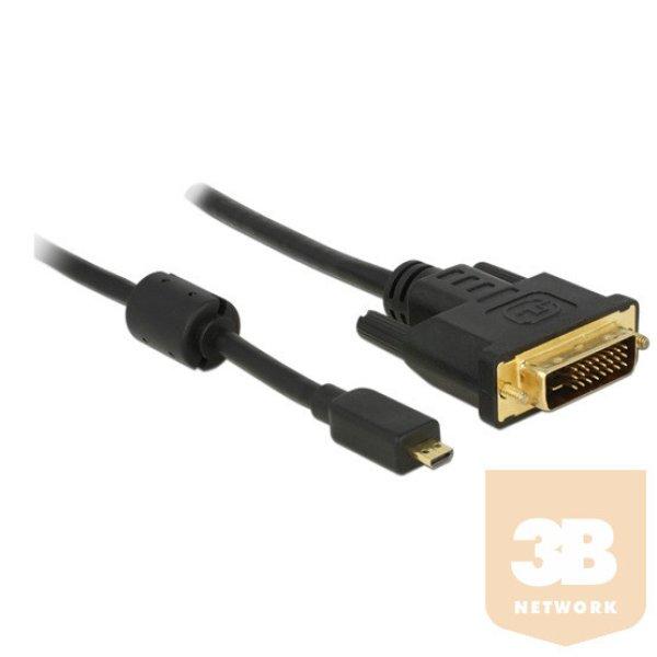 KAB Delock 83585 micro-D csatl. dugó > DVI 24+1 csatl. dugó HDMI kábel -
1m