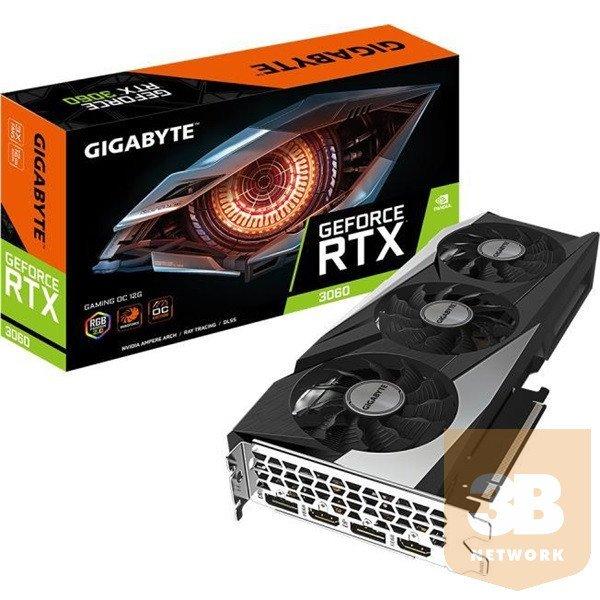 GIGABYTE Videokártya PCI-Ex16x nVIDIA RTX 3060 12GB DDR6 OC LHR