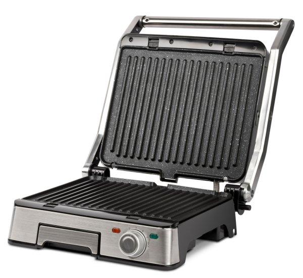 G3 Ferrari G10185 Lavica Inox asztali kontaktgrill sütő, 2200W