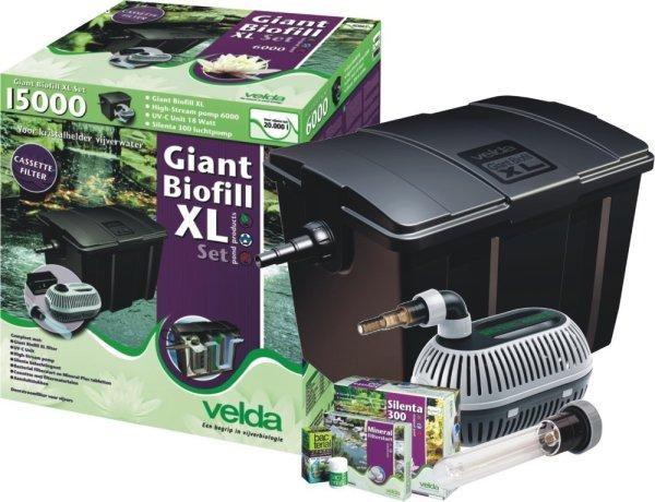 Giant Biofill XL szett 60000, 60 m3 vízhez (2 x 36 W UV-C, 15000 l/H
High-Stream)