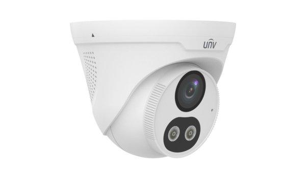 Uniview Easystar 4MP Colorhunter turret dómkamera, 2.8mm fix objektívvel,
mikrofonnal és hangszóróval (DL)