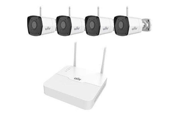 Uniview gyári 2MP-es 4 kamerás WiFi-s csomag (1db NVR és 4db WiFi-s
csőkamera 4mm fix objektívvel, mikrofonnal)