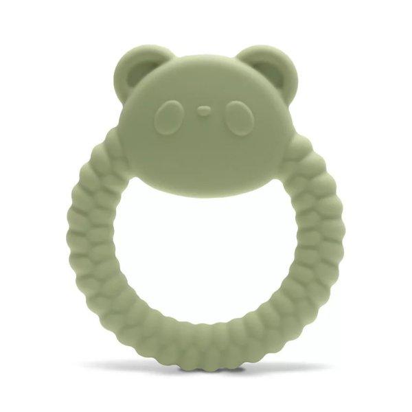 Lorelli Panda természetes szilikon rágóka - Fresh Green 