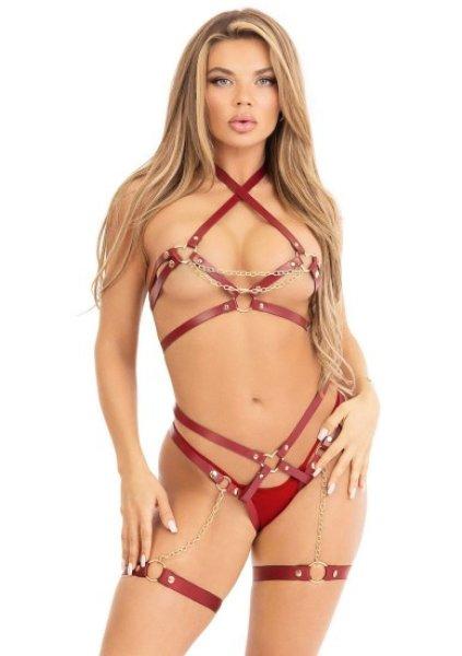 Kink Harness bra top with garter S