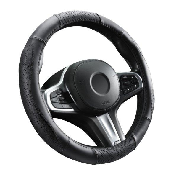 AUTOLIFE 5055BK-DS02 Valódi bőr szellőző lyukacsos Fekete varrásos
mintával