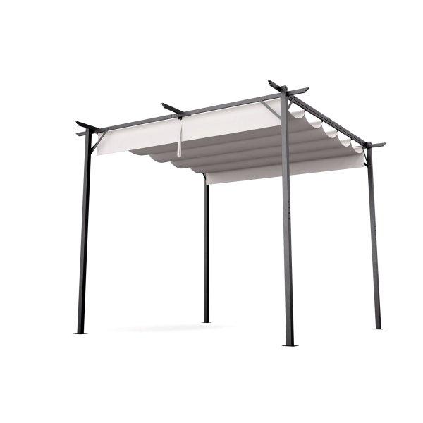 Blumfeldt Pantheon Robust, pergola, 3 x 3 m, oldalsó redőnyökkel,
időjárásálló porszórt acél