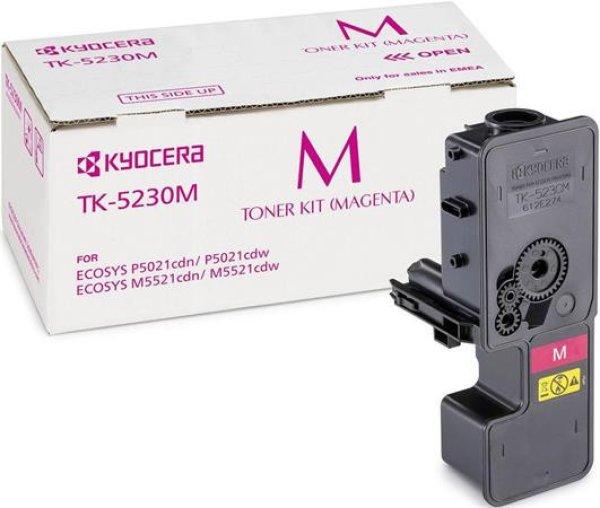 TK5230 Lézertoner M5521CDN, 5521CDW, P5021CDN, 5021CDW nyomtatókhoz, KYOCERA,
magenta, 2,2k