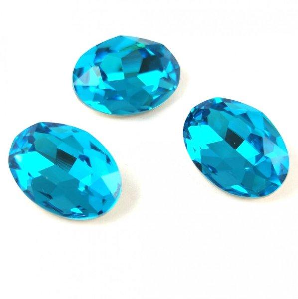 AURORA ovális kaboson - 13x18mm -Dark Aquamarine