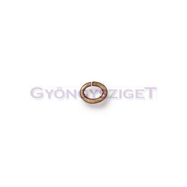 Szerelőkarika - ovális - sárgaréz színű -3mm (01001627)