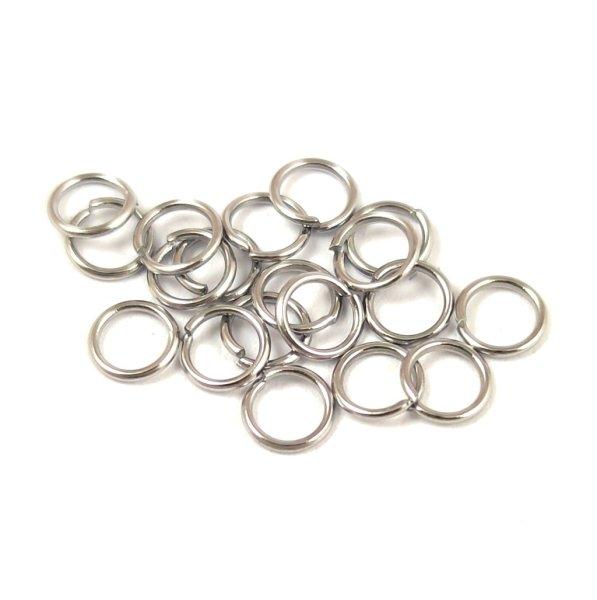 Szerelőkarika - rozsdamentes - platina színű - 4mm