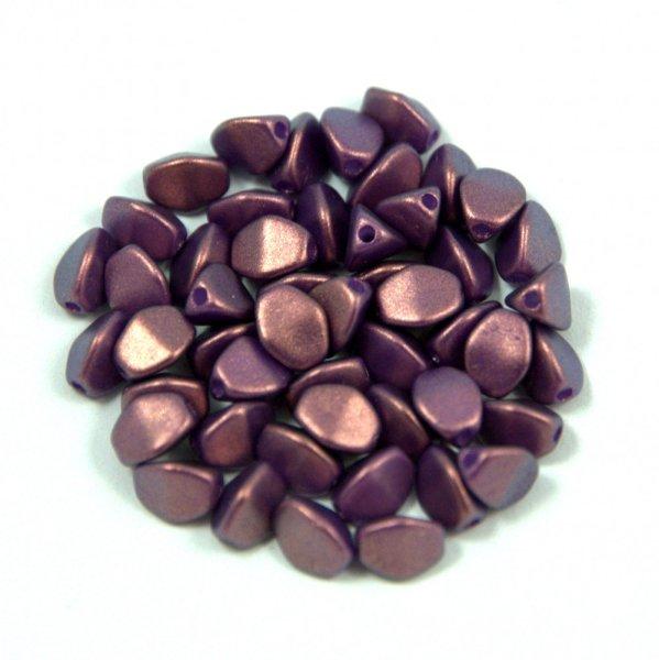 Cseh préselt Pinch gyöngy - purple bronze golden shine - 5x3mm