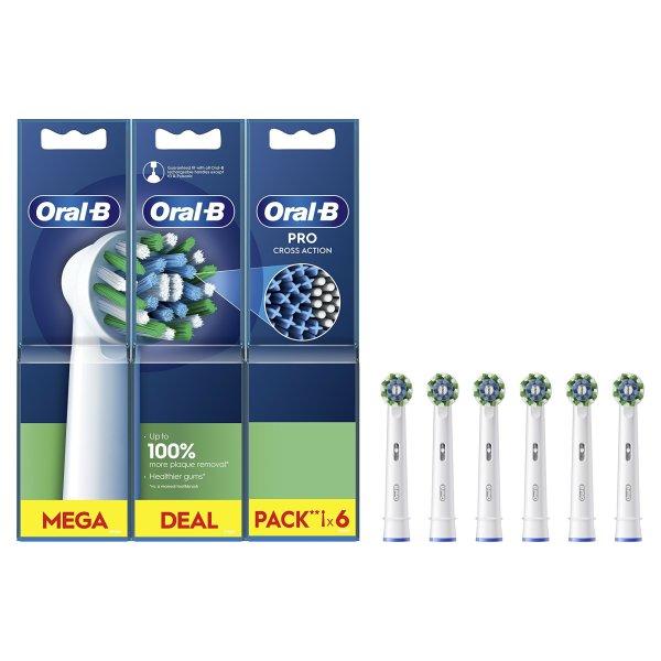 Oral B Cserélhető kefefejek Cross Action White EB50 6 db