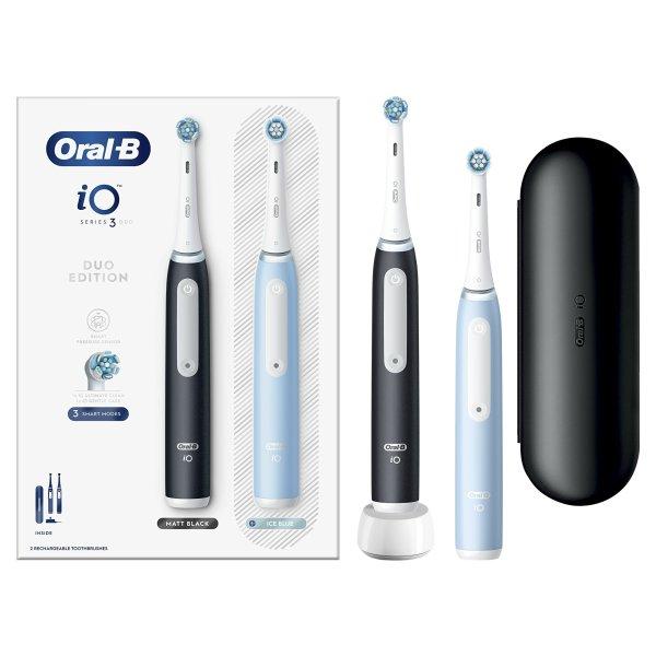 Oral B Elektromos fogkefe Series iO 3 Duo Black/Ice Blue 2 db