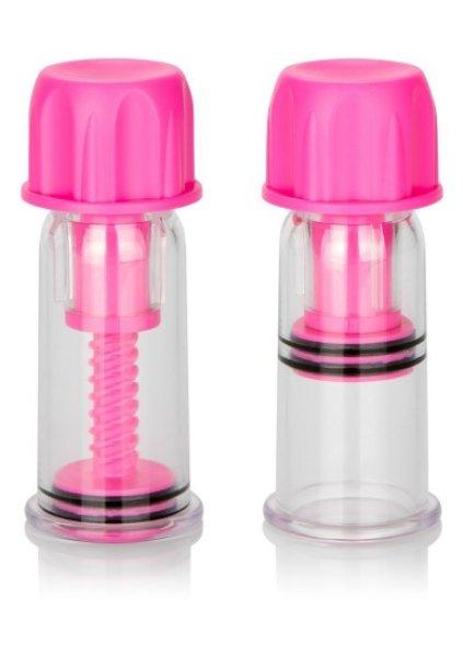 CalExotics Nipple Play Vacuum Twist Suckers Pink