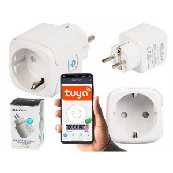 Tuya V3 Smart WiFi-vezérelt aljzat, fehér