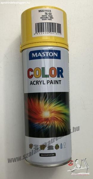 Maston Color Acryl festékspray RAL 1023 közlekedési sárga 400 ml