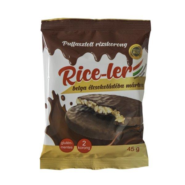 Rice-ler puffasztott rizskorong étcsokoládéba mártva 45 g