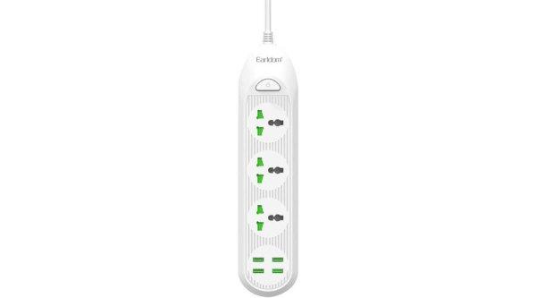 Házózati elosztó 3 utas + 4 X USB 2 méter kapcsolós