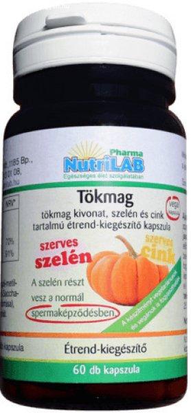 CSOMAG:NutriLAB Tökmag szelénnel, cinkkel - 60 db + AJÁNDÉK C-vitamin