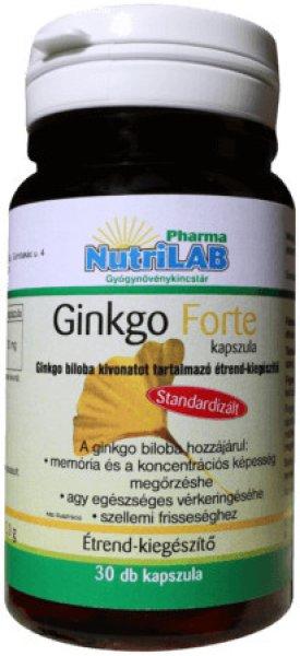 CSOMAG: NutriLAB Ginkgo Forte kapszula - 30 db + AJÁNDÉK C-vitamin