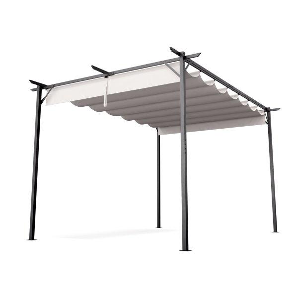 Blumfeldt Pantheon Robust, pergola, 3 x 4 m, oldalsó redőnyökkel,
időjárásálló porszórt acél