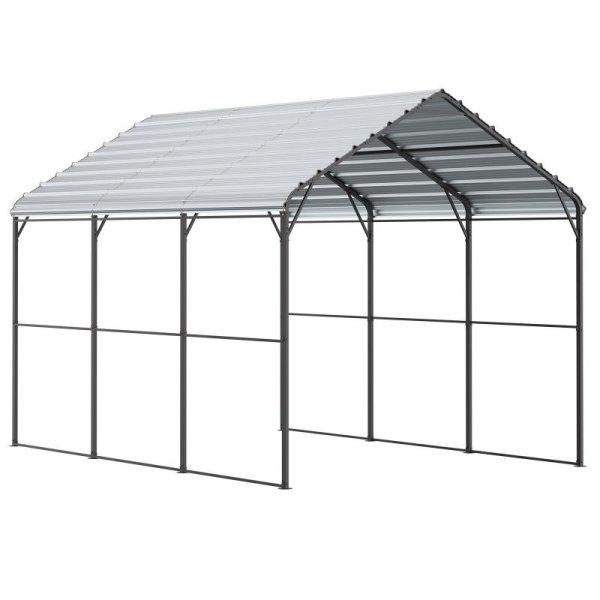 Mobilgarázs Carport fém kerettel  acélváz, polietilén borítás, vízálló
 300 x 450 cm