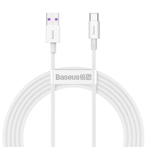 Baseus Superior USB-A - USB-C adat- és töltőkábel 66W 2m, fehér