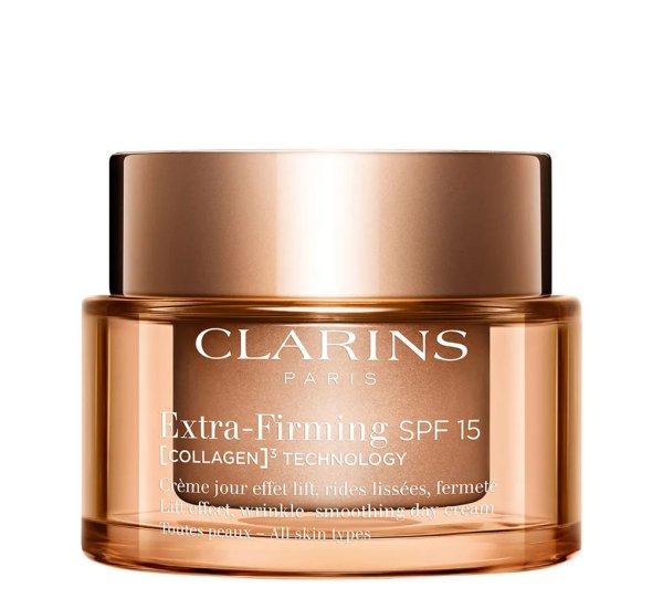 Clarins Nappali feszesítő krém minden bőrtípusra SPF
15 Extra-Firming Collagen Technology (Cream) 50 ml