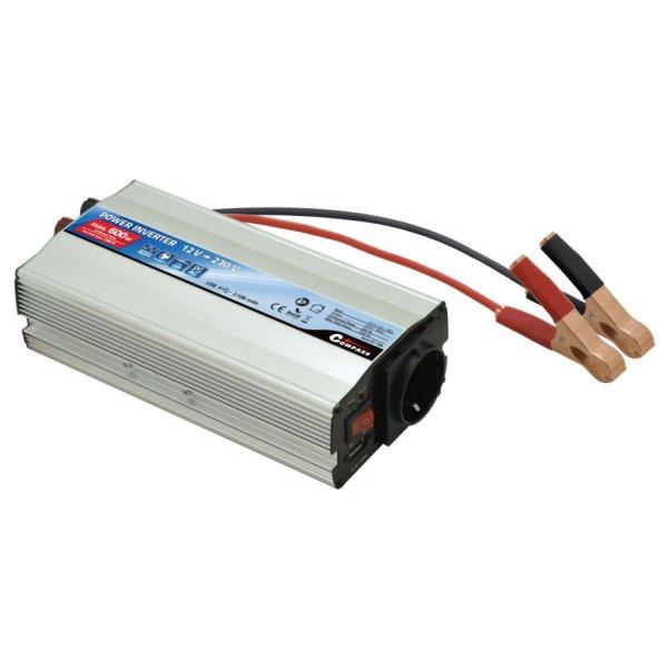 12V/230V feszültségátalakító (600W + USB)|Compass