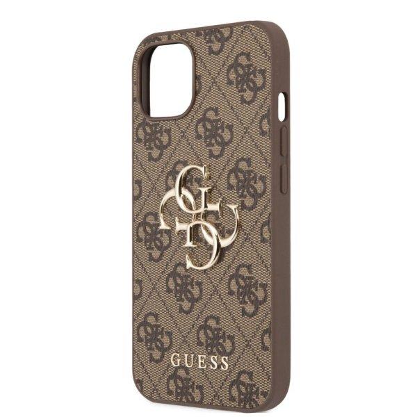 Guess Apple iPhone 13 (6.1) PU 4G Metal Logo hátlapvédő tok barna
(GUHCP13M4GMGBR)