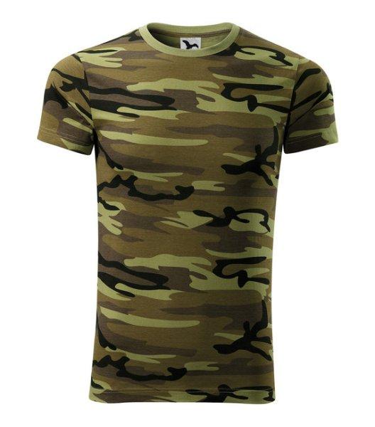 Malfini Camouflage rövid ujjú póló, green, 160g/m2