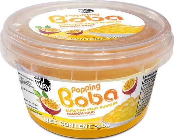 JWAY Popping Boba Bursting Fruit Bubbles Passion Fruit ízű Boba gyöngy 500g