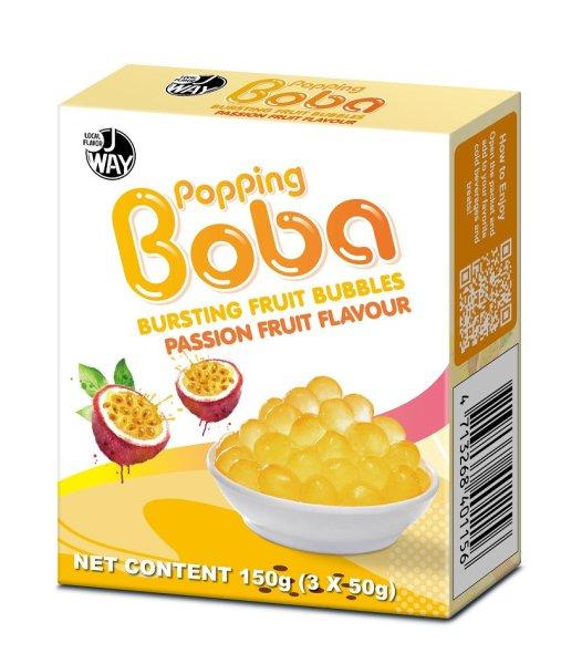 JWAY Popping Boba Bursting Fruit Bubbles Passion Fruit maracuja ízű Boba
gyöngy 150g